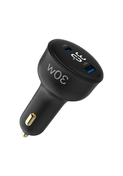 30w Hızlı Araç Şarj Aleti Type-c + Usb-a