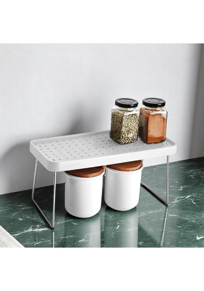 Dolap İçi Düzenleyici Katlanır Dekoratif Büyük Raf, Tabak, Bardak Rafı, Mutfak Düzenleme Rafı Beyaz 29cm 21,5cm 2cm Küçük Çok Renkli