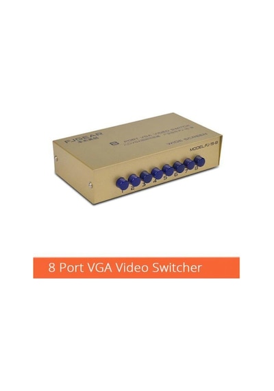 8 port vga switch  8 cihaz 1 monitör 8 kasa 1 monitör seçmeli switch