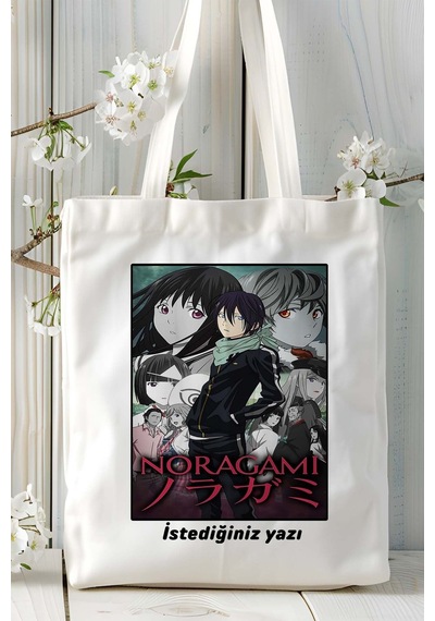 Art Hediye Noragami Baskılı Bez Omuz Çantası Kişiye Özel Model 1 Çok Renkli