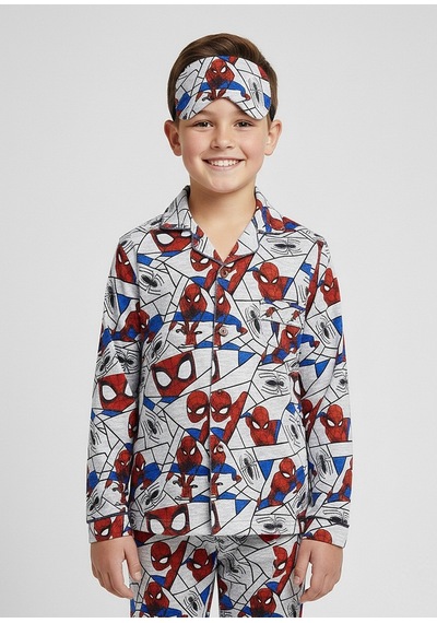 Beka Kids Erkek Çocuk Önden Düğmeli Karakter Desenli Pijama Takımı - Göz Bantlı Çok Renkli Beka Kids Erkek Çocuk Önden Düğmeli Karakter Desenli Pijama Takımı - Göz Bantlı Çok Renkli