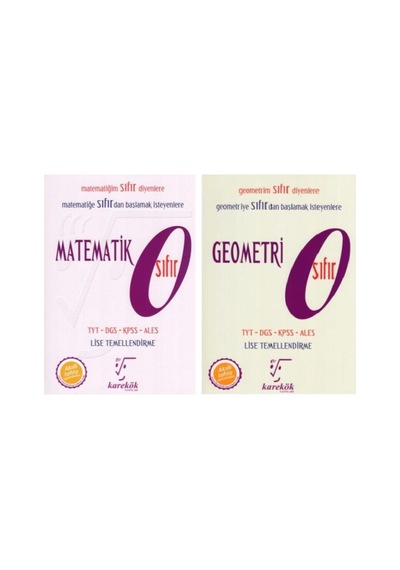 Karekök Sıfır Matematik Geometri 2 Ki 2 Kitap Seti
