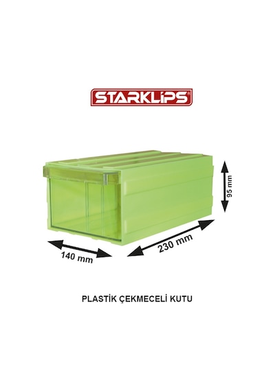 Plastik Çekmece 140 140x95x230 Sk Sarı 5 Adet