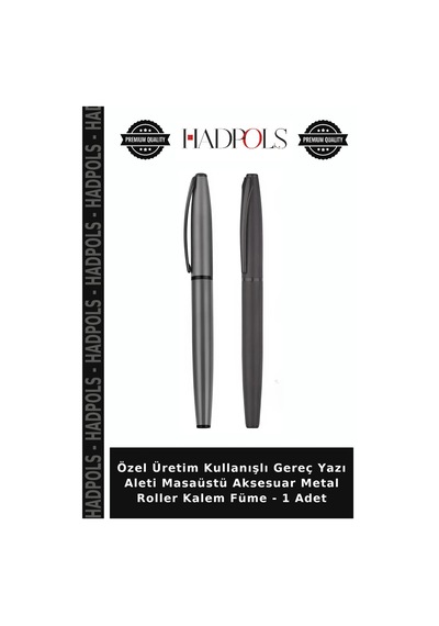 Özel Üretim Kullanışlı Gereç Yazı Aleti Masaüstü Aksesuar Metal Roller Kalem Füme - 1 Adet