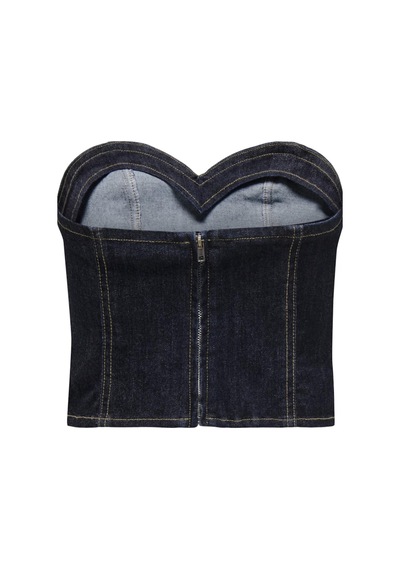 Only Onltıkı S/l Dnm Rınse Corset Top Gua Koyu Mavi15325559 001