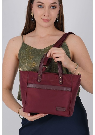 Silver Polo Sp1214 Kadın El Çantası Saten Bordo-bordo