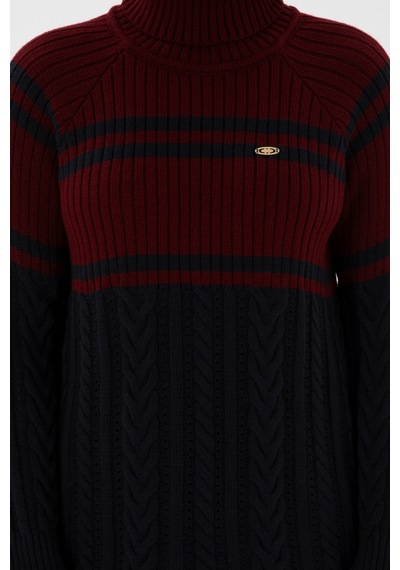U.S. Polo Assn. Kadın Bordo Boğazlı Kazak 50293134-VR014