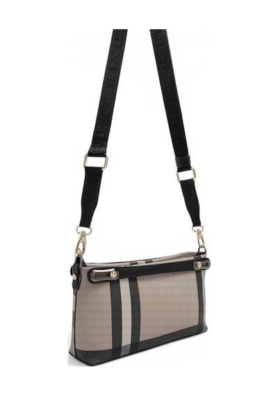Silver & Polo Silver Polo Kahve - Siyah Ekose Kadın Çapraz Çanta Sp1288