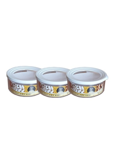 Yuvarlak Contalı Erzak Saklama Kabı 425 Ml 3 Lü Set Şeffaf Çok Renkli