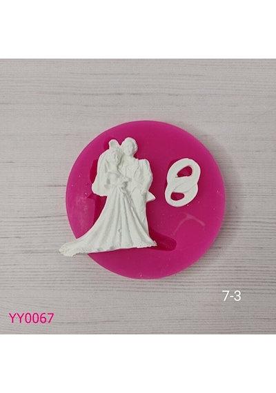 Yy0067 Gelin Damat Yüzüklü Silikon Kalıp