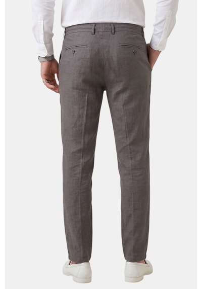 Deepsea Antrasit Slim Fit Likralı Keten Dokulu Lastikli Belli İpli Yazlık Erkek Pantolon 2603001 Deepsea Antrasit Slim Fit Likralı Keten Dokulu Lastikli Belli İpli Yazlık Erkek Pantolon 2603001