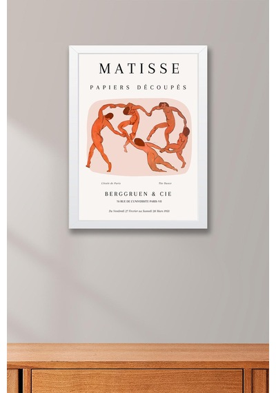 Henri Matisse The Dance Çerçeveli Tablo - Kağıt Kesme Sanatı - Eklektik Tarz Duvar Dekoru