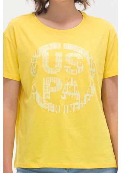 U.S. Polo Assn. Kadın Bisiklet Yaka Tişört 50262944-vr094 1279