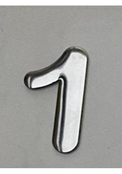 Kapı Numarası Krom Metal 4.2Cm No 1 Yapişkanli