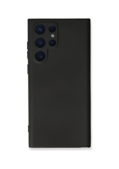 Samsung Galaxy Uyumlu Galaxy S23 Ultra Kılıf Nano İçi Kadife Silikon - Siyah 1