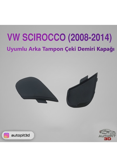 Vw Scırocco 2008-2014 Uyumlu Arka Tampon Çeki Demiri Kapağı