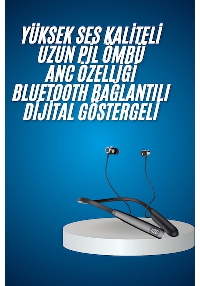 Bluetooth Kulaklık Şarj Göstergeli 100 Saat Şarj Kapasiteli Sporcu Kulaklık