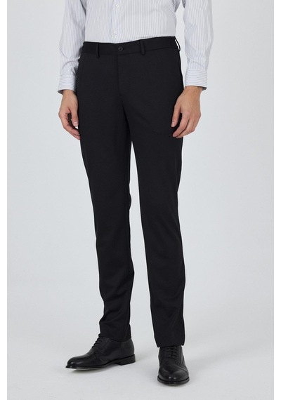 İmza Siyah Esnek Yandan Cepli Casual Slim Fit Jogger Pantolon 1003250157 Siyah