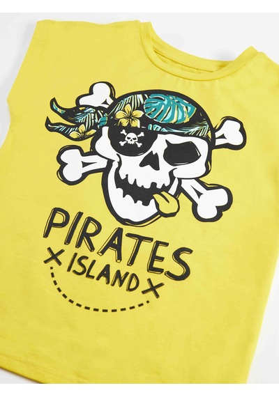 Hawaii Erkek Çocuk T-shirt Şort Bandana Takım