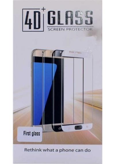 Samsung Uyumlu Galaxy S6 Edge Plus 4D Glass Tam Kaplayan Cam Ekran Koruy