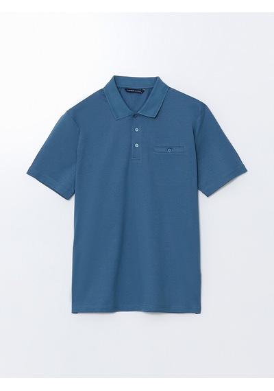 Lcwaıkıkı Classic Petrol Polo Yaka Merserize Görünümlü Erkek Tişört