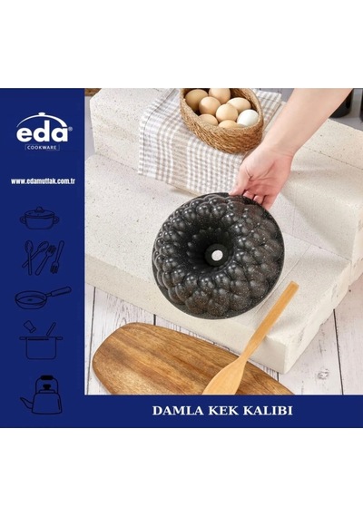 Damla Granit Döküm Kek Kalıbı Zk-939 Siyah
