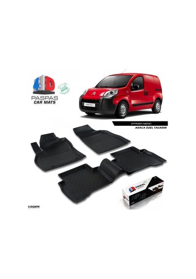 Krcoto Citroen Nemo 4D Havuzlu Paspas Siyah