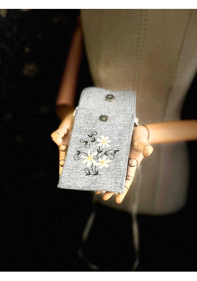 Bellıs 2 Li Set Çanta, Telefon Çantası V58 Gri