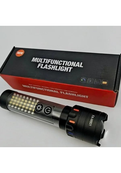 Tr Güçlü Taktik Led El Feneri Paweınuo Sdt53 3800lm, 35w, Yan Cob Aydınlatma Ve Type-c Şarj Özelliğine Sahip