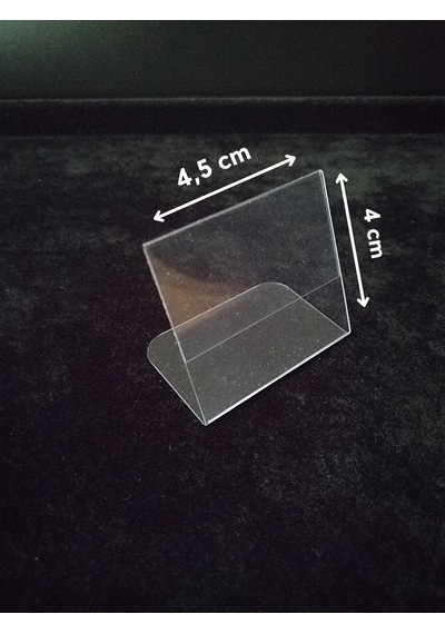 10 Adet Pvc Etiketlik Ayaklı Arkaya Açılı 4x4,5 Cm Mini Etiketlik