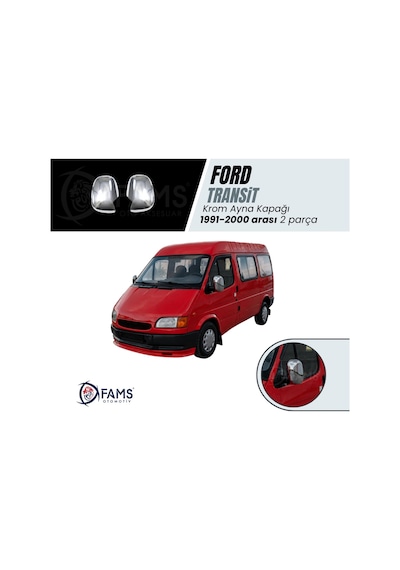 Ford Transit Krom Ayna Kapağı 2 Prç. 1991-2000 P. Çelik