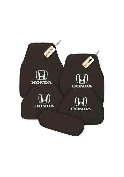 Honda Logolu Antrasit Oto Halı Paspas 5 Parça Set Kolay Temizlenebilir, Şık Ve Dayanıklı