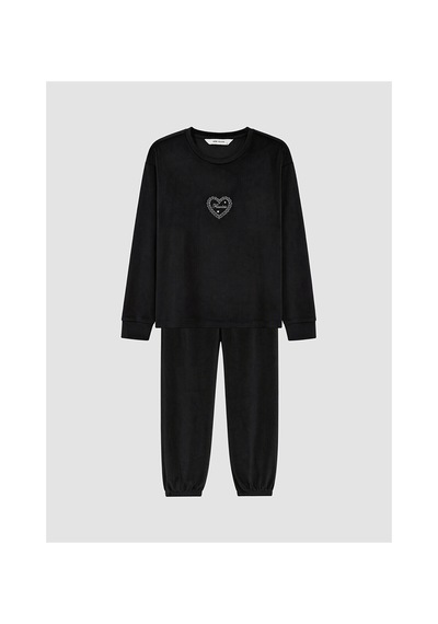 LC Waikiki Alıta Cıty Farkıyla Lcw Young Siyah Kadife Nakışlı Uzun Kollu Kadın Pijama Takım Siyah - 929503410 Siyah LC Waikiki Alıta Cıty Farkıyla Lcw Young Siyah Kadife Nakışlı Uzun Kollu Kadın Pijama Takım Siyah - 929503410 Siyah