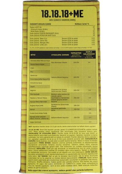 Gübretaş 18-18-18+ Mikro Elementli Npk Gübresi (1 KG)