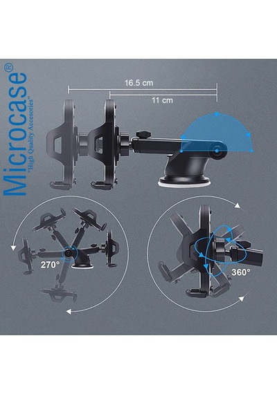 Microcase 360 Derece Araç İçi Vantuzlu Oto Telefon Tutucu AL3641
