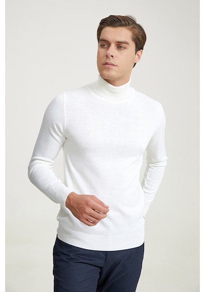 D's Damat Ds Damat Regular Fit Ekru Düz Örgü Kazak 5hf0606320071 E01