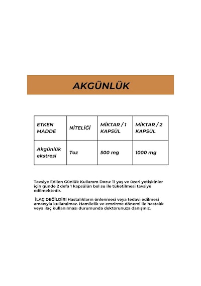 Akgünlük 60 Capsul