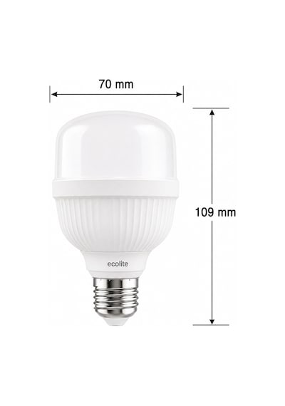 Ecolite 17W LED Jumbo Ampul 3000K Sarı Işık 1750 Lümen 112W Eşdeğer E27 Duylu Yüksek Güçlü LED Ampul