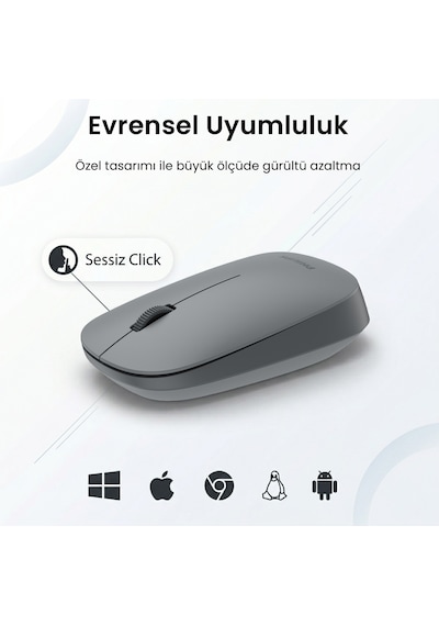 Philips SPK7438 Kablosuz 1600DPI 4 Tuşlu Optik Sessiz Mouse