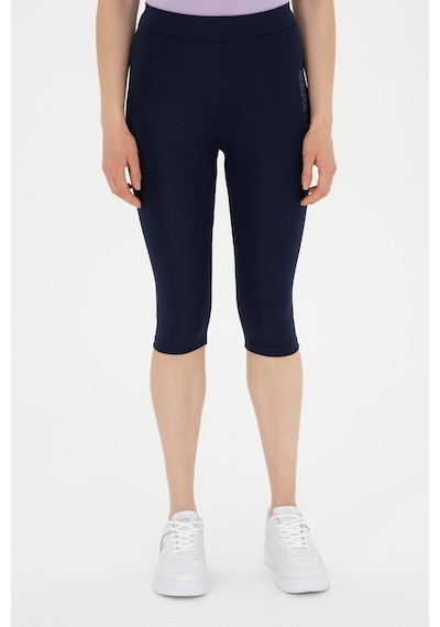 U.S. Polo Assn. Kadın Lacivert Yüksek Bel Capri Spor Tayt 50284265-VR033