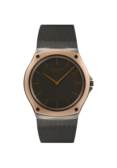 Obaku Denmark V316lxdjmj Quartz Hasır Kordon Siyah Safir Cam 33 Mm Kadın Kol Saati Rose Gold