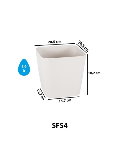 Serinova Kare Saksı 5.6 Lt
