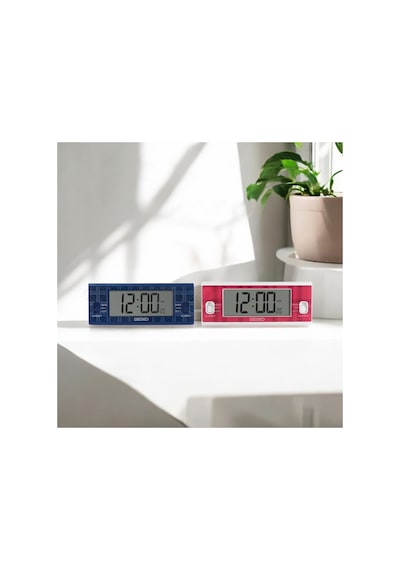 Seiko Clock Qhl099l Masa Saati Mavi