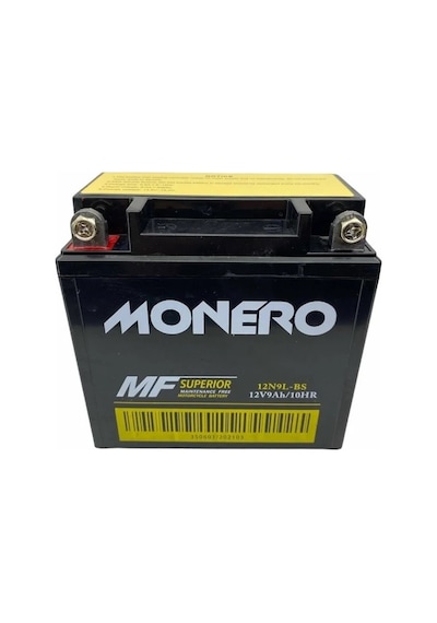 MONERO MOTOSİKLET AKÜSÜ 12V-9A  KN-MH DRİFT-ZAT 2022 TARİHLİ