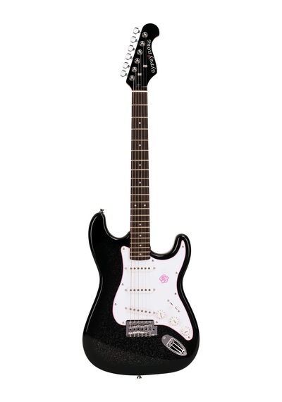 Valencia Gypsy Rose Gre1kcbk Elektro Gitar Seti Siyah - Tek Manyetik Basitleştirilmiş - Simli Siyah - Yeni Başlayanlara