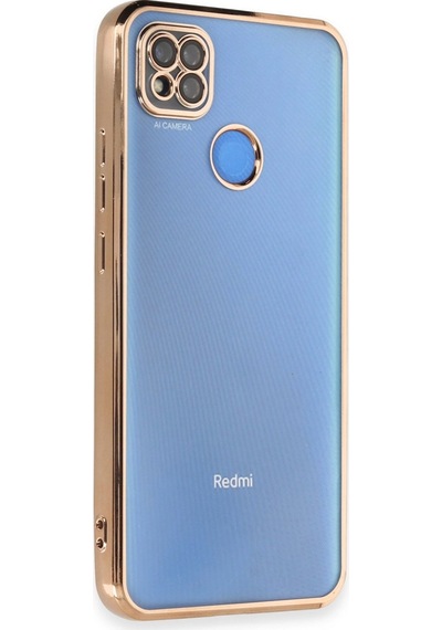 Xiaomi Redmi 9c Kılıf Razer Lensli Silikon - Gold -