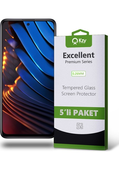 Xiaomi Poco X3 GT ile Uyumlu Temperli Ekran Koruyucu Kırılmaz Cam Ekonomik 5'li Paket