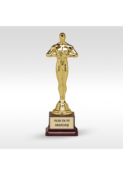 Kişiye Özel Ahşap Ayaklı Oscar Ödülü (27 Cm.)