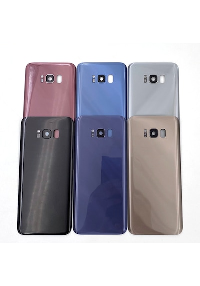 Samsung Uyumlu S8 Plus Arka Kapak Kamera Camlı Altın
