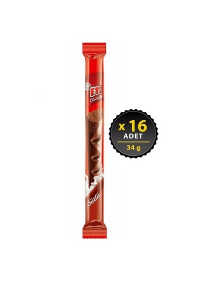 Eti Çikolata Uzun Sütlü 16 x 34 G